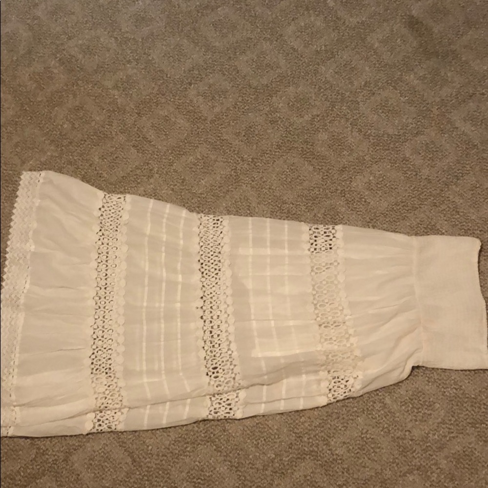 White strapless maxi dress!!